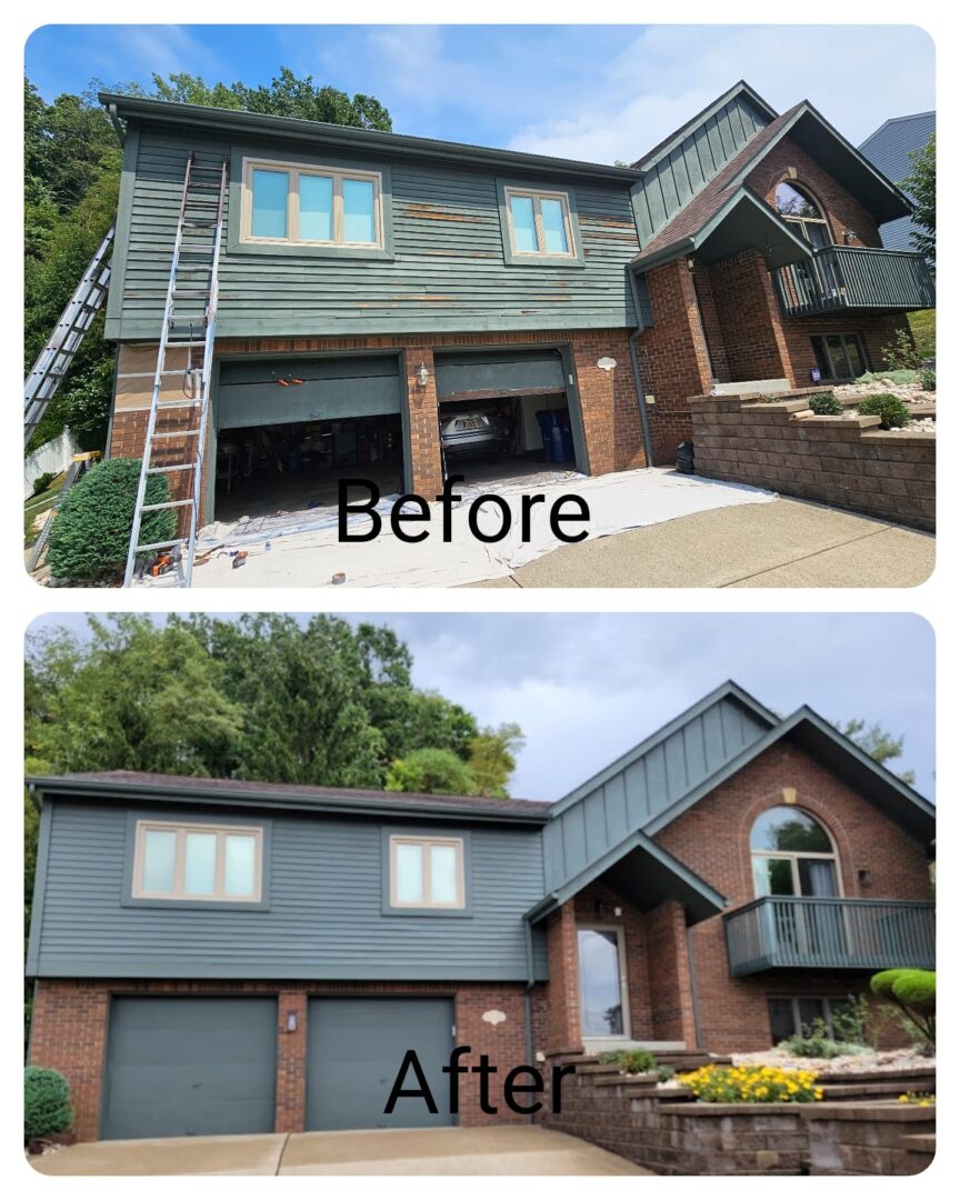 Exterior house makeover transformation