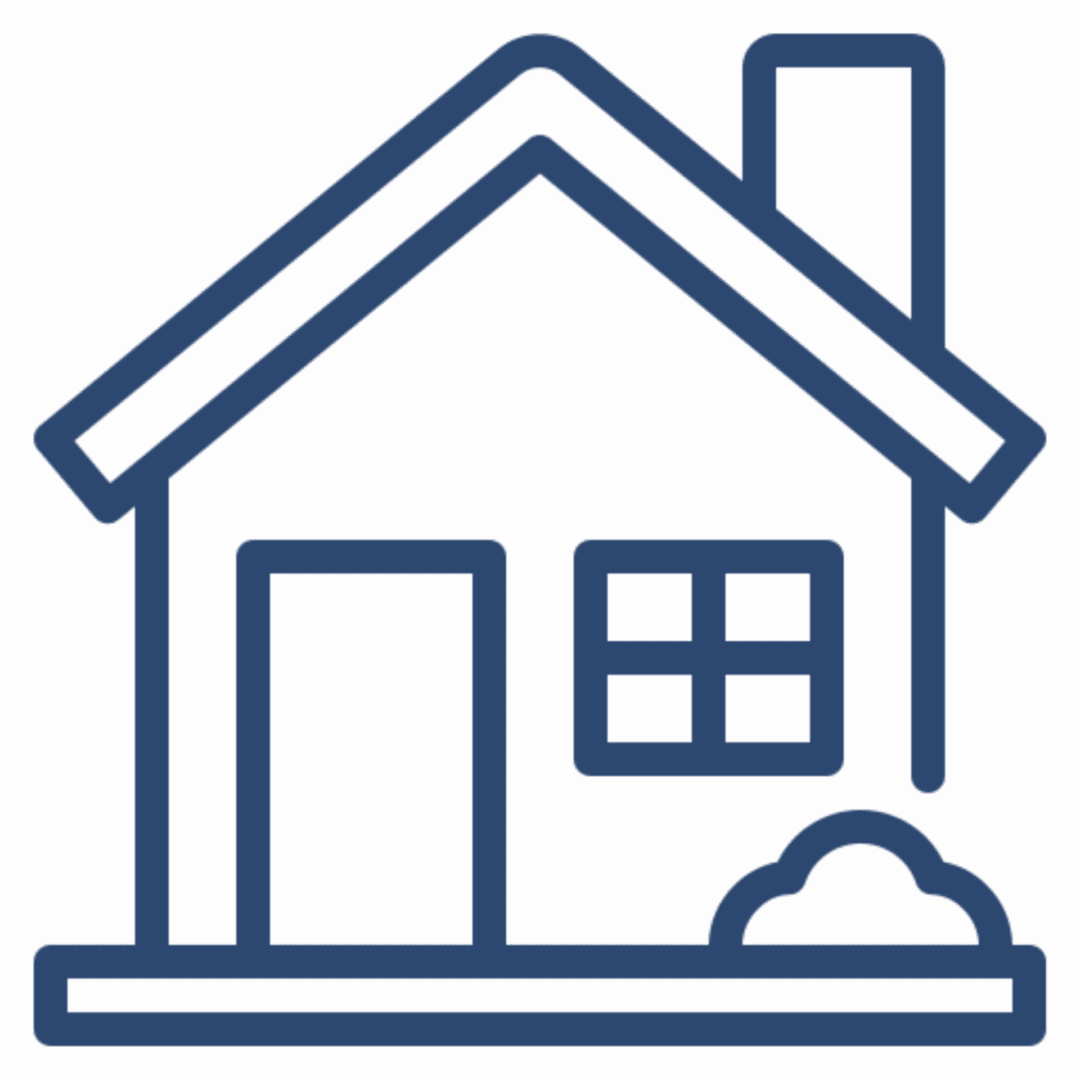 House icon with chimney
